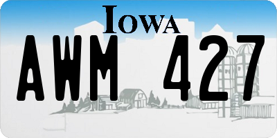 IA license plate AWM427