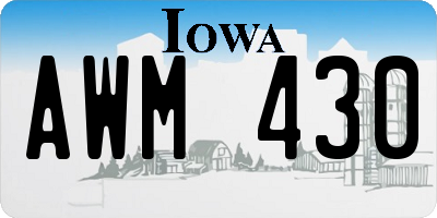 IA license plate AWM430