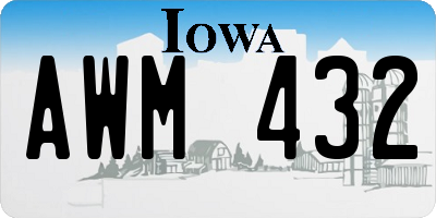 IA license plate AWM432