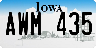 IA license plate AWM435