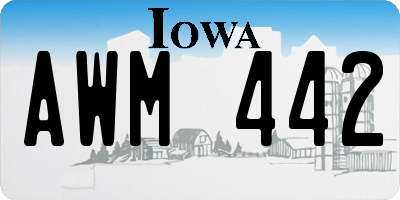 IA license plate AWM442