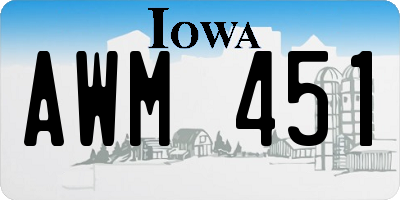 IA license plate AWM451