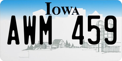 IA license plate AWM459