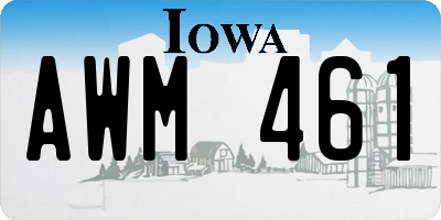 IA license plate AWM461