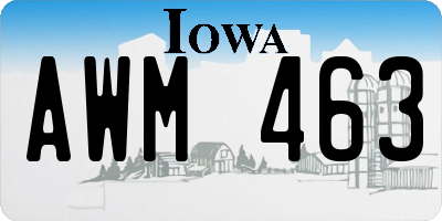 IA license plate AWM463