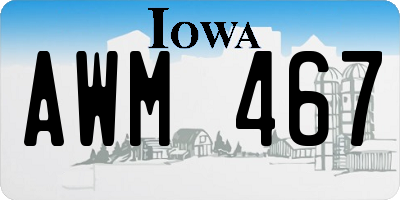 IA license plate AWM467