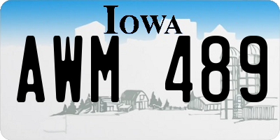 IA license plate AWM489
