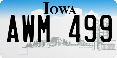 IA license plate AWM499