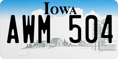 IA license plate AWM504