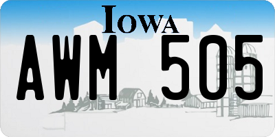 IA license plate AWM505