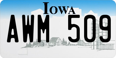 IA license plate AWM509