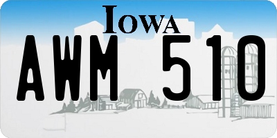 IA license plate AWM510