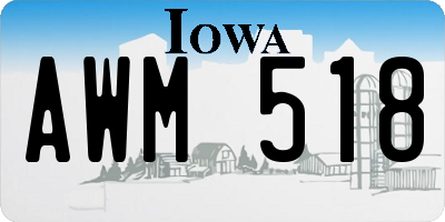 IA license plate AWM518