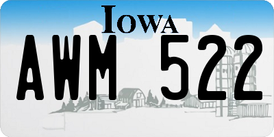 IA license plate AWM522