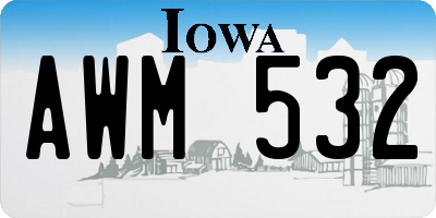 IA license plate AWM532