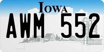 IA license plate AWM552