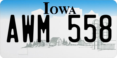 IA license plate AWM558
