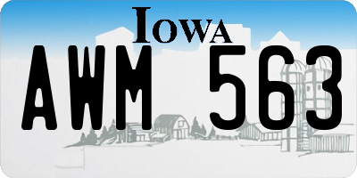 IA license plate AWM563