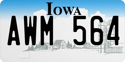 IA license plate AWM564