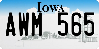 IA license plate AWM565