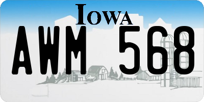 IA license plate AWM568