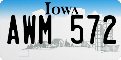 IA license plate AWM572