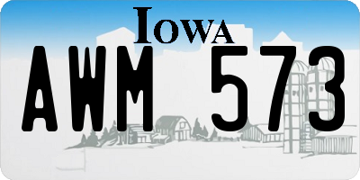 IA license plate AWM573
