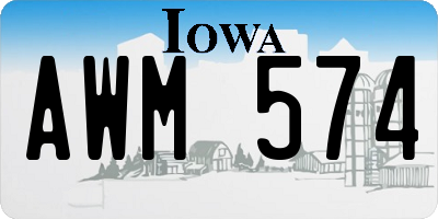 IA license plate AWM574