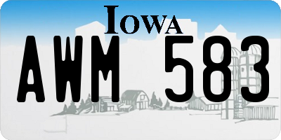 IA license plate AWM583