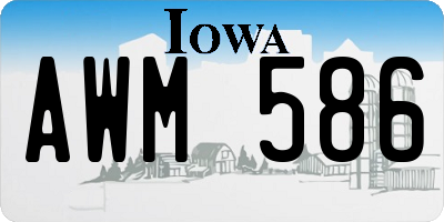 IA license plate AWM586