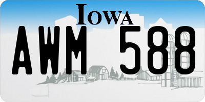 IA license plate AWM588