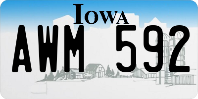 IA license plate AWM592