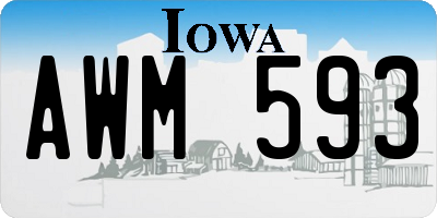 IA license plate AWM593