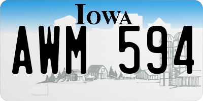 IA license plate AWM594