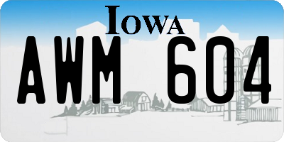 IA license plate AWM604
