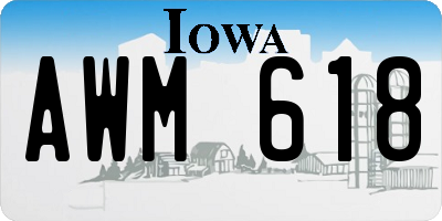 IA license plate AWM618