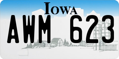 IA license plate AWM623