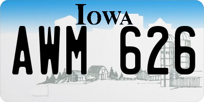 IA license plate AWM626