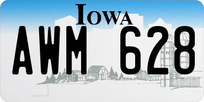 IA license plate AWM628