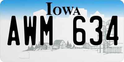 IA license plate AWM634