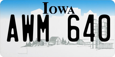 IA license plate AWM640