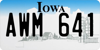 IA license plate AWM641