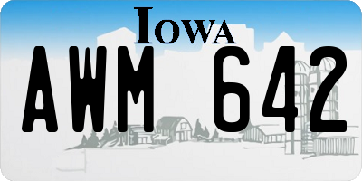 IA license plate AWM642