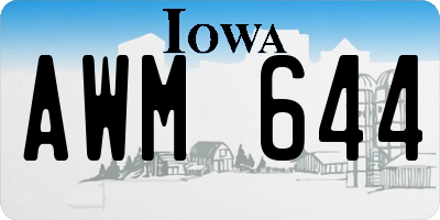IA license plate AWM644