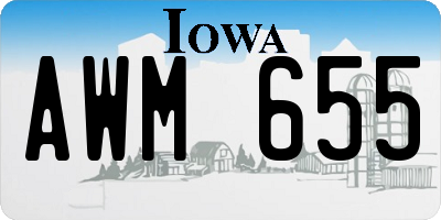 IA license plate AWM655