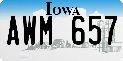 IA license plate AWM657