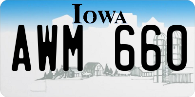 IA license plate AWM660