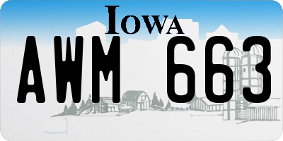 IA license plate AWM663