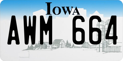 IA license plate AWM664