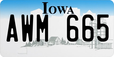IA license plate AWM665